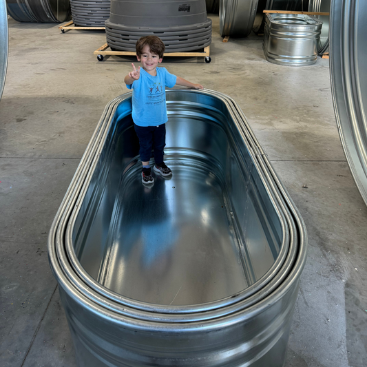 6ft Oval Galvanized Stock Tank Pool Package – Deposit Only