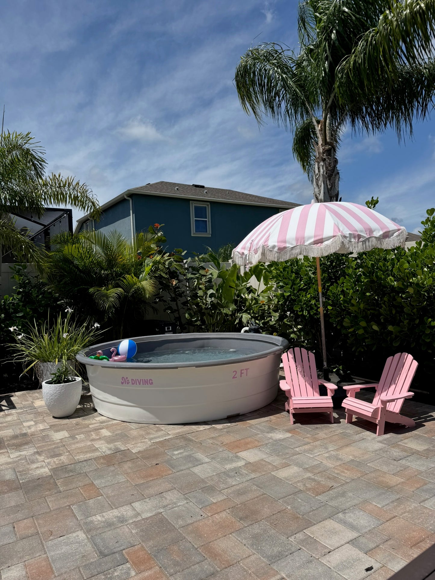 8ft Poly Stock Tank Pool Package – Deposit Only