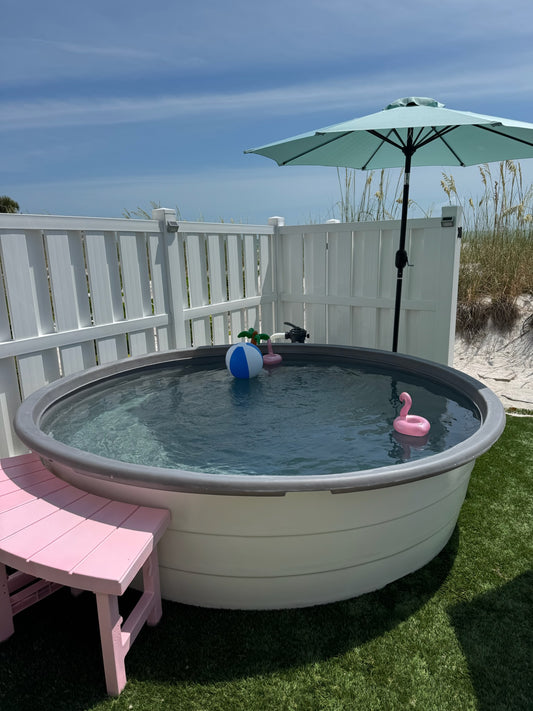 8ft Poly Stock Tank Pool Package – Deposit Only
